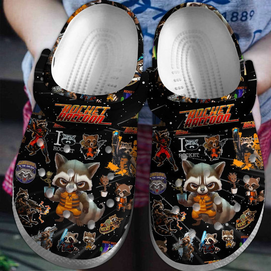 Rocket Raccoon Movie Crocs Crocband Clogs Shoes Monsterry