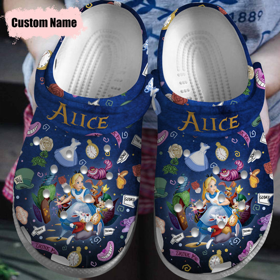 Alice In Wonderland Cartoon Movie Crocs Crocband Clogs Shoes