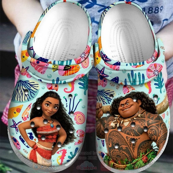 Moana Cartoon Crocs Crocband Clogs Shoes Monsterry