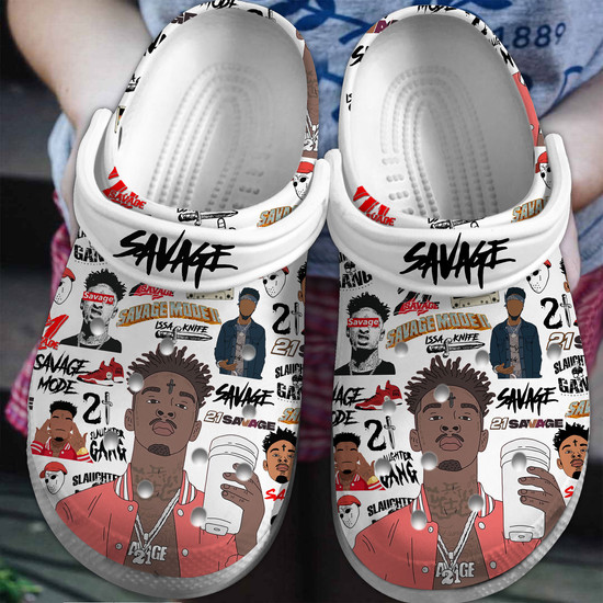 21 Savage Music Crocs Crocband Clogs Shoes Monsterry UK