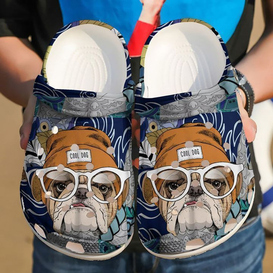 Bulldog Cool Dog Classic Clogs Shoes Monsterry