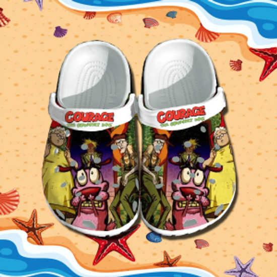 Courage The Cowardly Dog Clog Clog Shoes - Monsterry