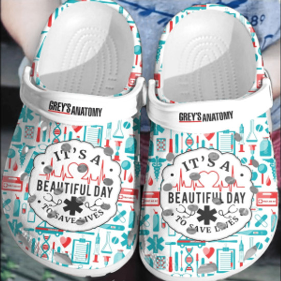 Grey Anatomy American Medical Tv Show Nurse Crocs Crocband Comfortable Shoes Clogs For Men Women Monsterry