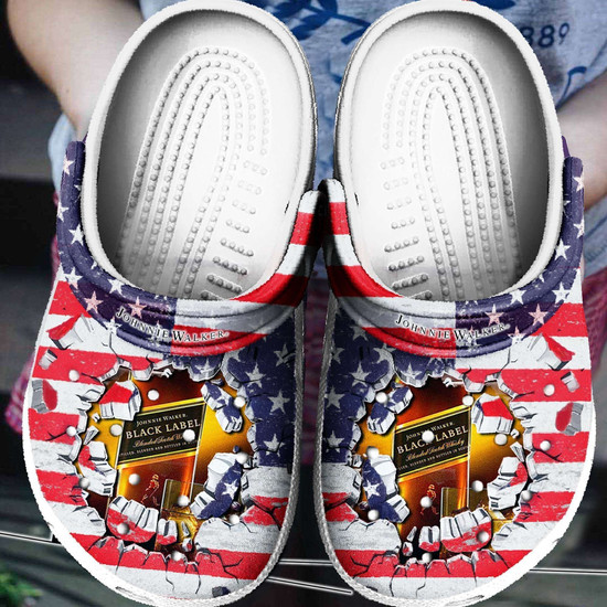 Johnnie Walker American Flag 4Th Of July Crocband Clogs Monsterry