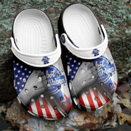 Pabst blue ribbon crocs Pabst Blue Ribbon Beer Clogband Clog Comfortable Shoes Clogs  main image 3