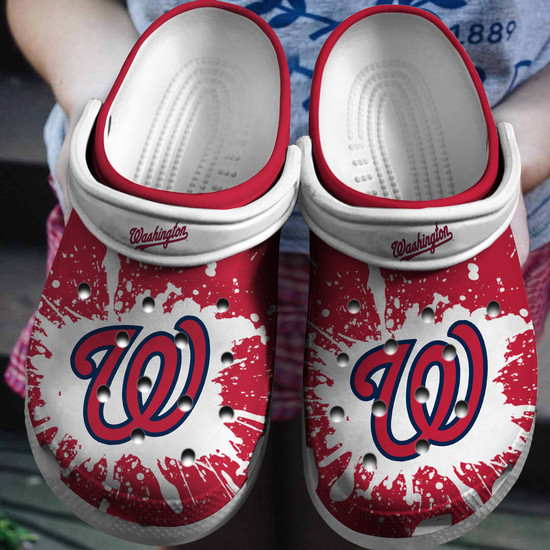 Personalized Wnationals Baseball Team Crocs Clog Custom Name Shoes Monsterry