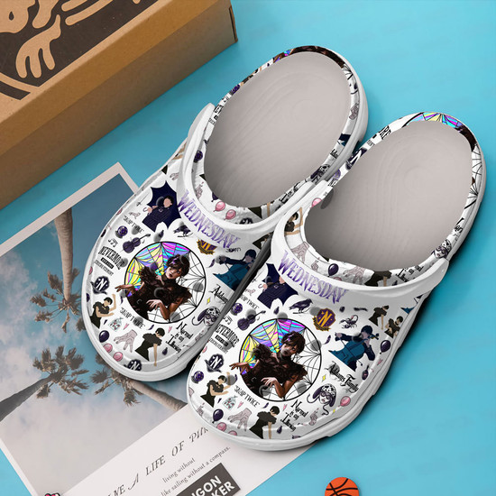 Wednesday Tv Series Halloween Crocs Crocband Clogs Shoes