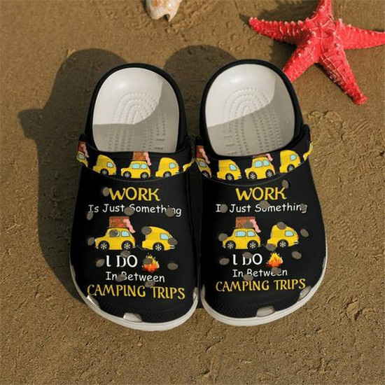 Camping Trips Work Camper Van Personalized 5 Gift For Lover Rubber Clog Shoes Comfy Footwear Monsterry