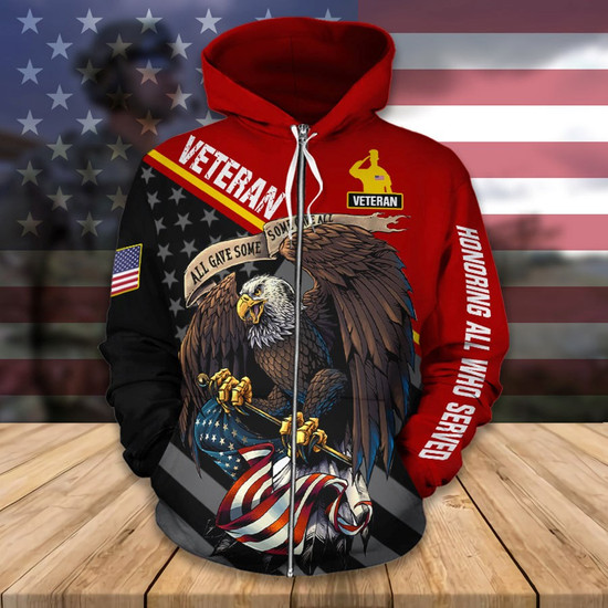 Armed Forces Army Navy Coast Guard Air Forces National Guard Veteran Military Soldier Hoodie Monsterry