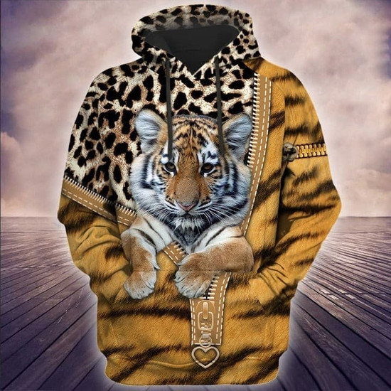 Leopard Hoodie Love Snow Leopard All Over Printed Unisex Hoodie
