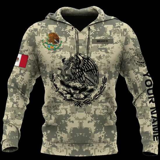 Personalized Mexican Army Hoodies 3D Army Mexico Hoodie For Men And Women Monsterry