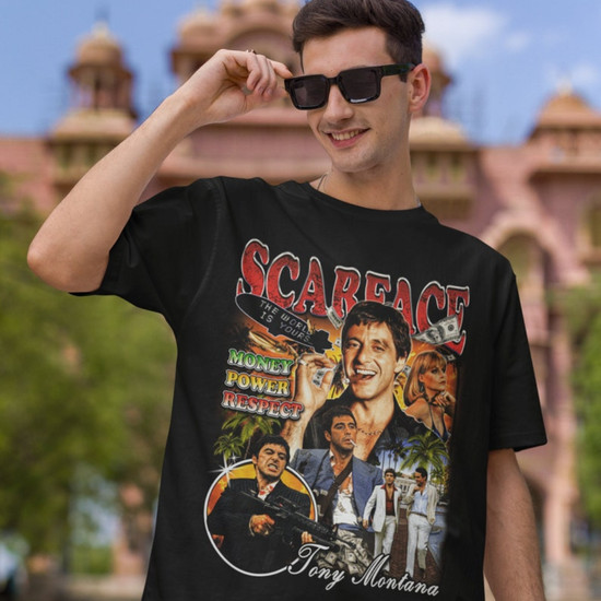 90s Bootleg Scarface Movie Unisex T-shirts - Vintagebootlegshirts
