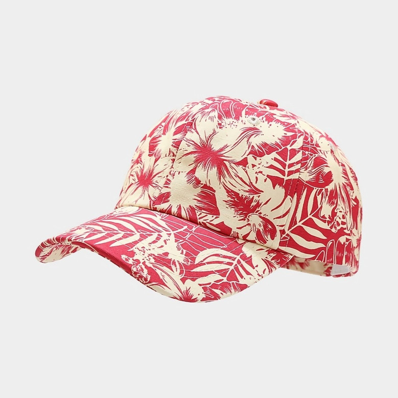Summer New 3 Colors Tropical Flower Leaves Batch Printing Curved Eaves Breathable Outdoor Adjustable Casual Shade Baseball Cap 56-59Cm Summer New 3 Colors Tropical Flower Leaves Batch Printing Curved Eaves Breathable Outdoor Adjustable Casual Shade Baseball Cap 56-59Cm