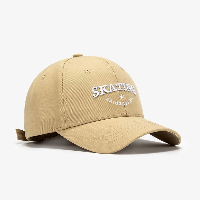 Summer New Fashion 9 Colors Letter Skating Star Embroidery Breathable Outdoor Bent Eaves Adjustable Shaded Baseball Cap 56-59Cm Summer New Fashion 9 Colors Letter Skating Star Embroidery Breathable Outdoor Bent Eaves Adjustable Shaded Baseball Cap 56-59Cm