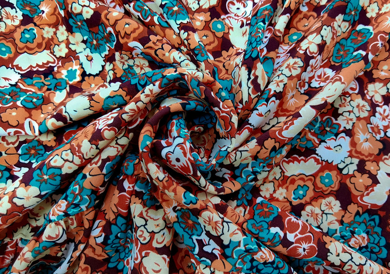 2Xl-5Xl Plus Size Early Autumn New Inelastic Multicolor Batch Printing Casual Midi Dress