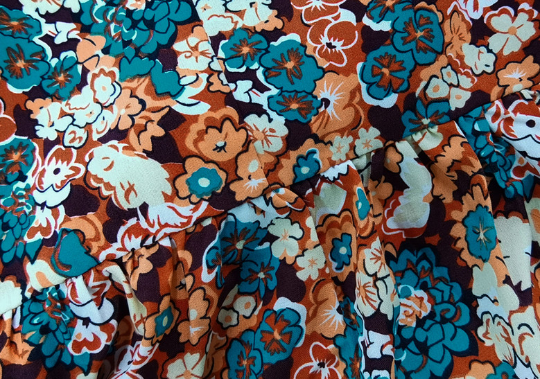 2Xl-5Xl Plus Size Early Autumn New Inelastic Multicolor Batch Printing Casual Midi Dress