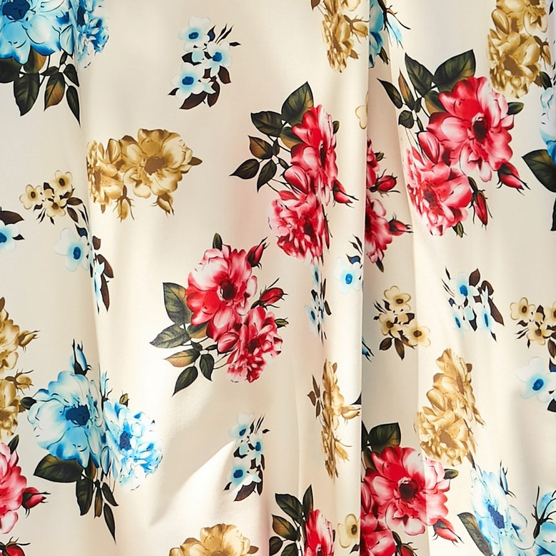 S-2Xl Plus Size New Floral Batch Printing Micro-Elastic Retro Bohemian Spaghetti String Midi Dress