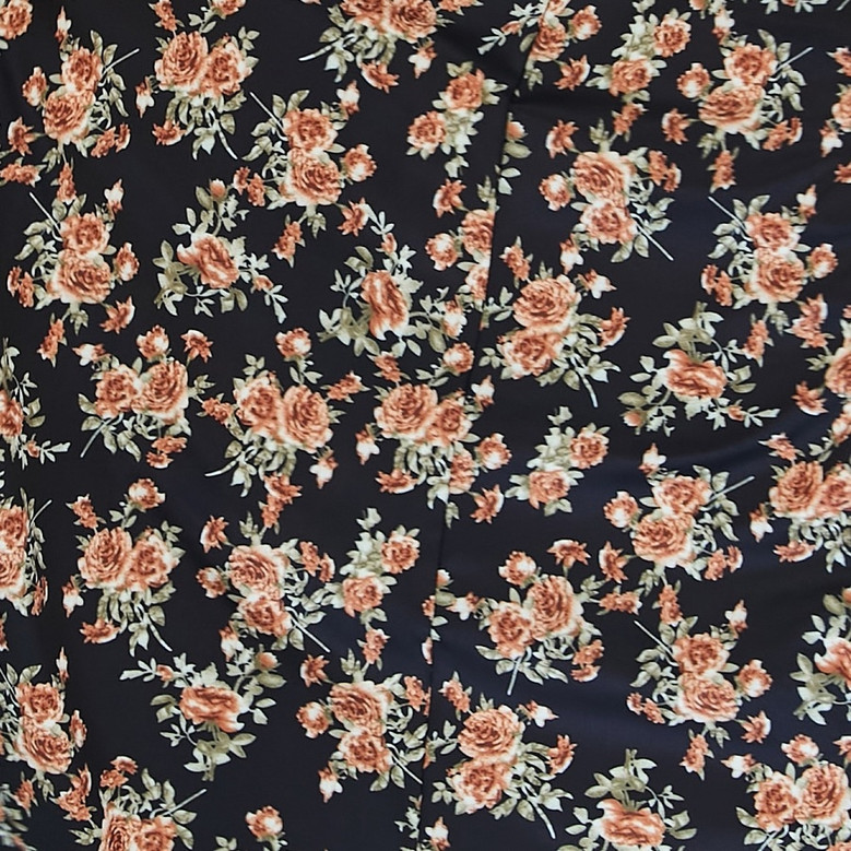 S-2Xl Plus Size Summer Floral Batch Printing Inelastic V-Neck Tie-Waist Retro Stylish Spaghetti String Midi Dress