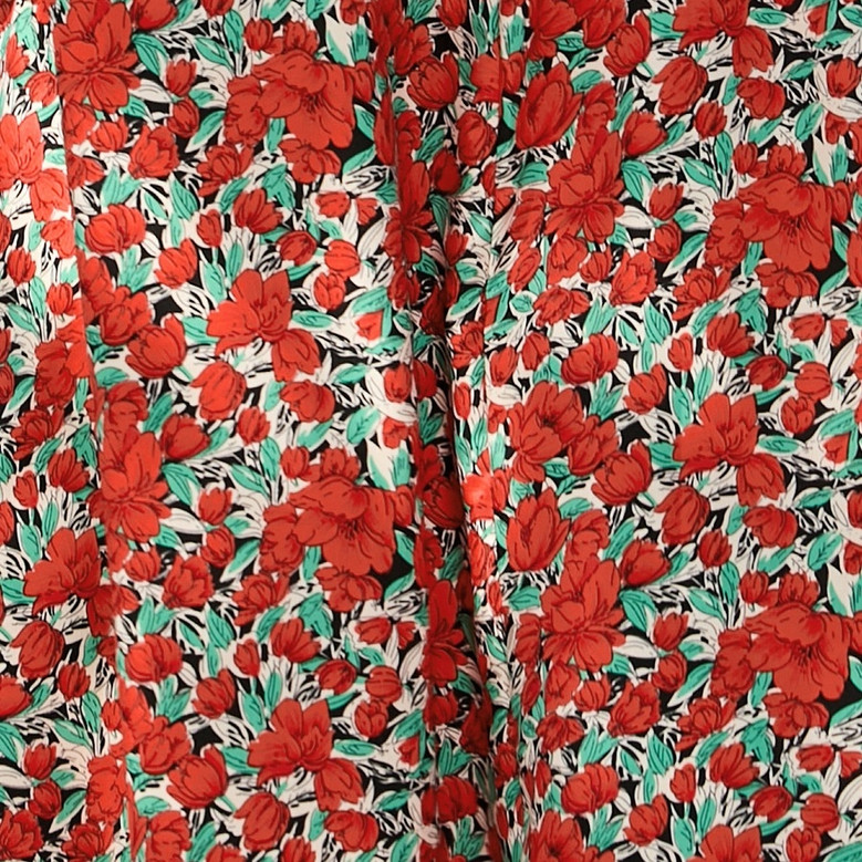 S-2Xl Plus Size Summer New Stylish Inelastic Flower & Leaf Batch Printing Sling Casual Midi Dress