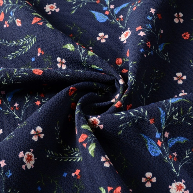 Summer New Plus Size Inelastic Floral Batch Printing V-Neck Long Sleeves Stylish Casual Midi Dress