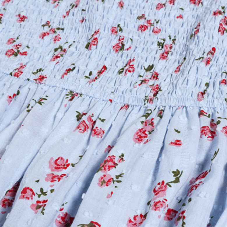 Summer Plus Size Floral Printing Inelastic Tie-Shoulder Backless Stylish Sweet Midi Dress