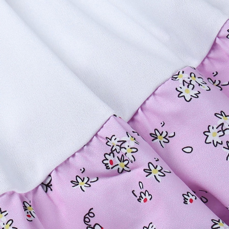 Summer Sling Falbala Batch Printing Sweet And Fresh Stretch Mini Dress Summer Sling Falbala Batch Printing Sweet And Fresh Stretch Mini Dress