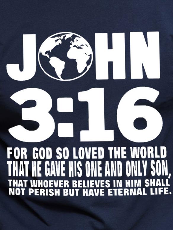 John 3:16 For God So Loved The World Men's Long Sleeve T-Shirt