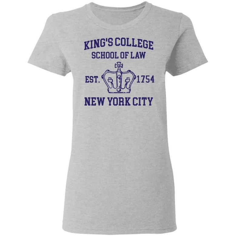 Alexander Hamilton King's College School Of Law Est 1954 New York City Graphic Design Printed Casual Daily Basic Women T-shirt