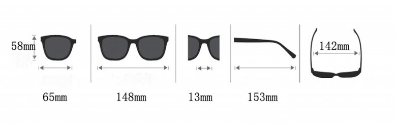 One Pc New Stylish Five Colors Round Shape Plastic Frame Glasses Legs Polarized Uv Protection Sunglasses
