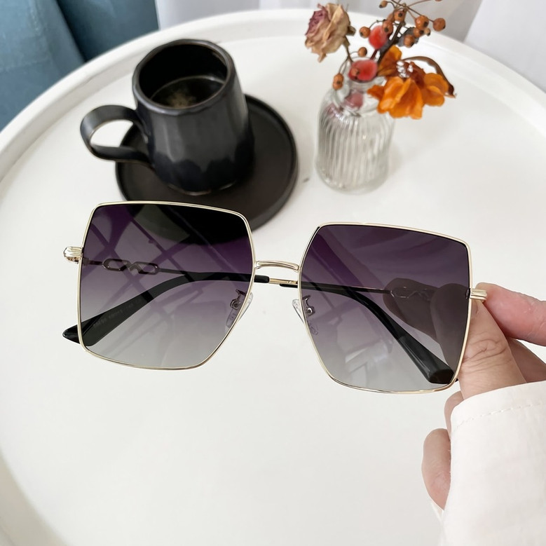 One Pc New Stylish Five Colors Square Shape Metal Frame Hollow Design Glasses Legs Polarized Uv Protection Sunglasses