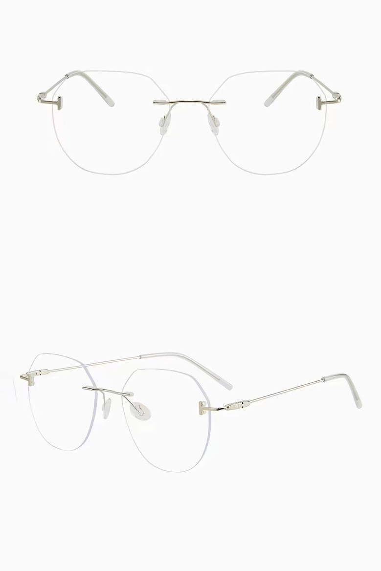 One Pc New Stylish Four Colors Frameless Gradient Color Metal Glasses Legs Polarized Uv Protection Sunglasses