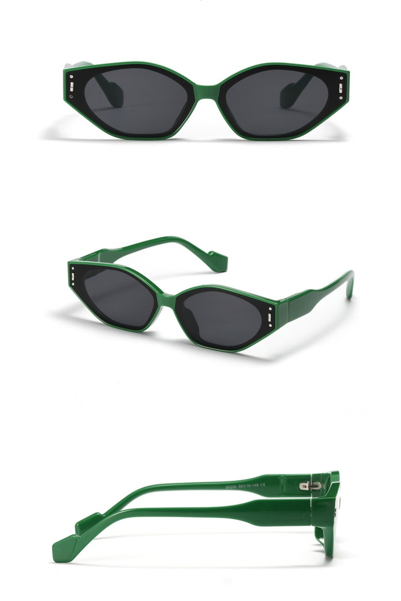 One Pc New Stylish Four Colors Geometry Plastic Small Frame Polarized Uv Protection Sunglasses