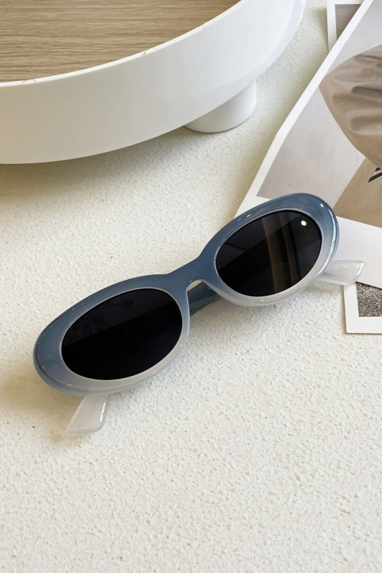 One Pc New Stylish Four Colors Round Shape Plastic Small Frame Glasses Legs Polarized Uv Protection Sunglasses
