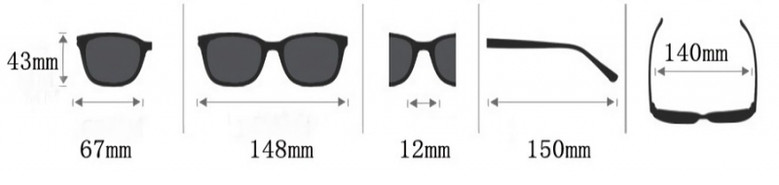 One Pc New Stylish Four Colors Round Shape Plastic Small Frame Glasses Legs Polarized Uv Protection Sunglasses