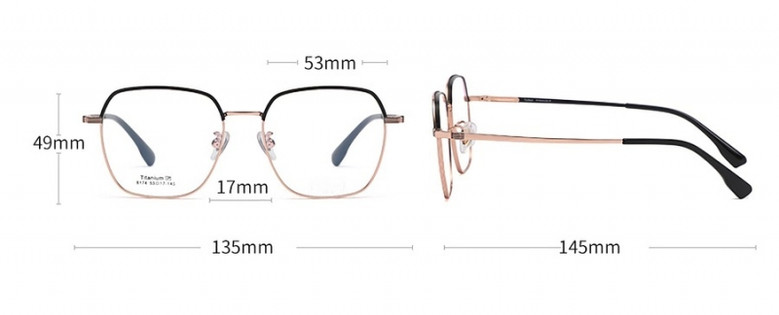 One Pc New Stylish Four Colors Square Shape Metal Frame Glasses