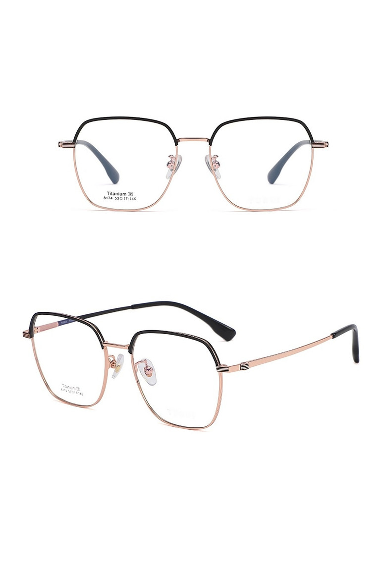 One Pc New Stylish Four Colors Square Shape Metal Frame Glasses