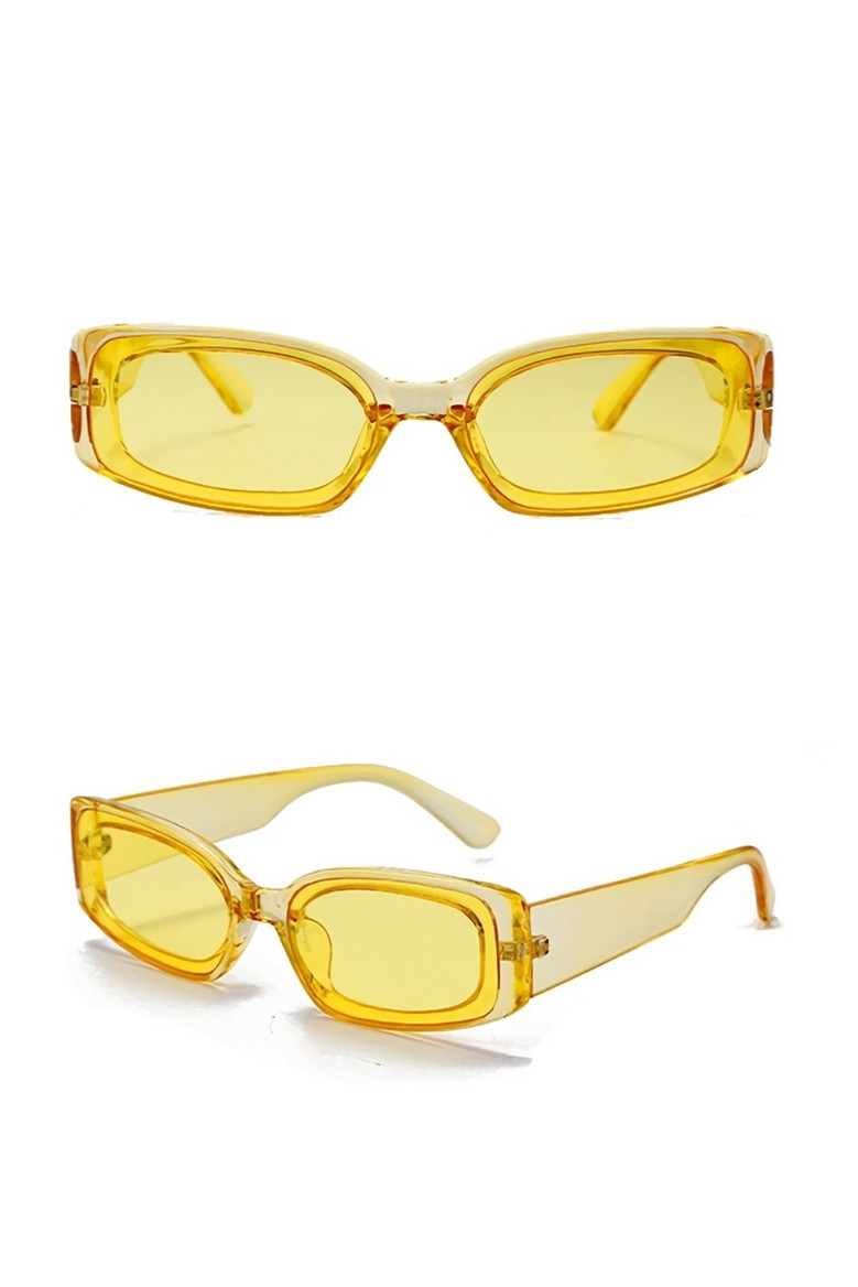 One Pc New Stylish Nine Colors Square Shape Plastic Small Frame Polarized Uv Protection Sunglasses