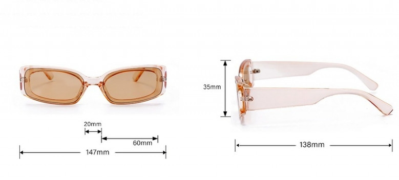 One Pc New Stylish Nine Colors Square Shape Plastic Small Frame Polarized Uv Protection Sunglasses