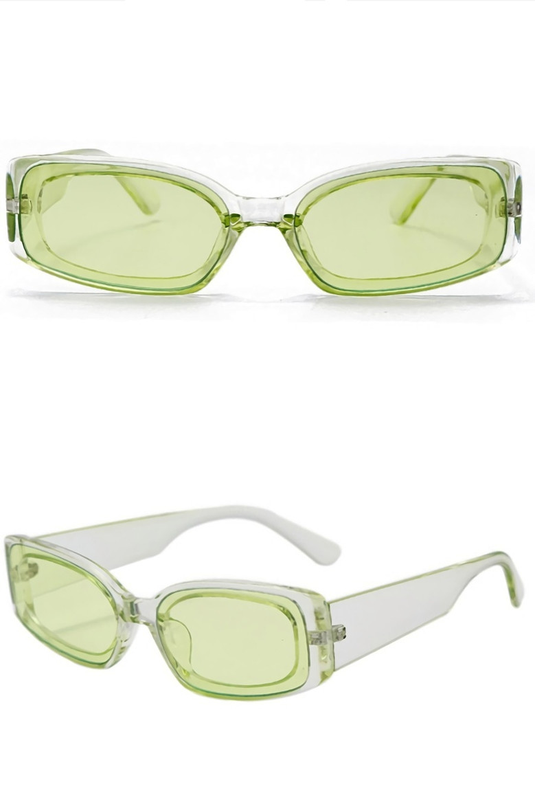 One Pc New Stylish Nine Colors Square Shape Plastic Small Frame Polarized Uv Protection Sunglasses