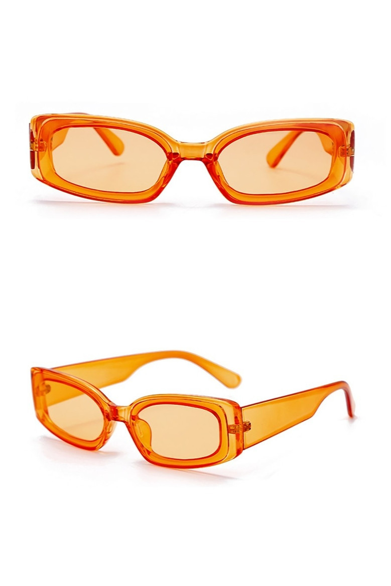 One Pc New Stylish Nine Colors Square Shape Plastic Small Frame Polarized Uv Protection Sunglasses