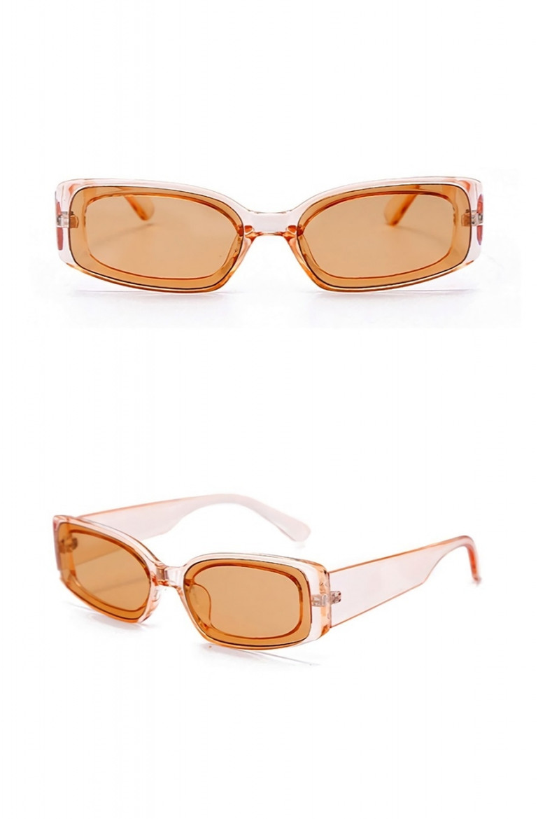 One Pc New Stylish Nine Colors Square Shape Plastic Small Frame Polarized Uv Protection Sunglasses