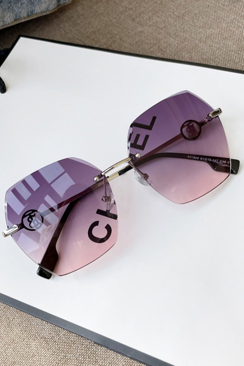 One Pc New Stylish Six Colors Hexagon Shape Metal Frame Letter Glasses Legs Polarized Uv Protection Sunglasses