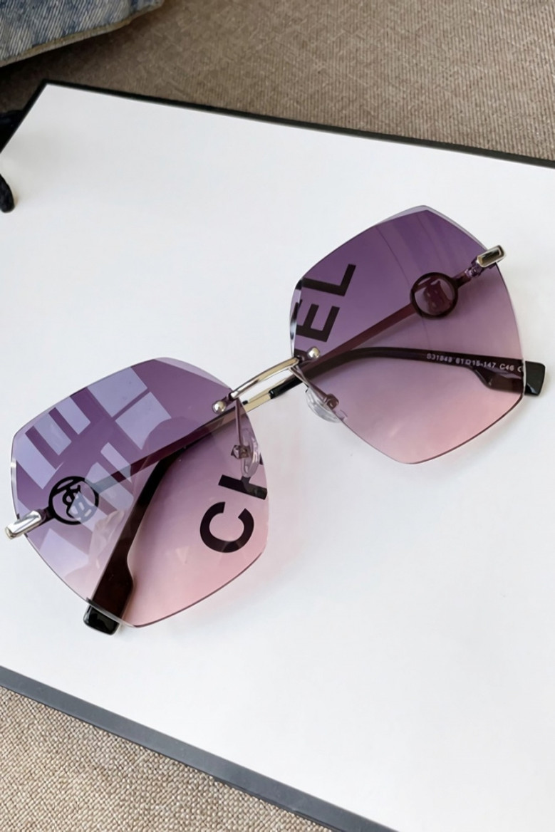 One Pc New Stylish Six Colors Hexagon Shape Metal Frame Letter Glasses Legs Polarized Uv Protection Sunglasses