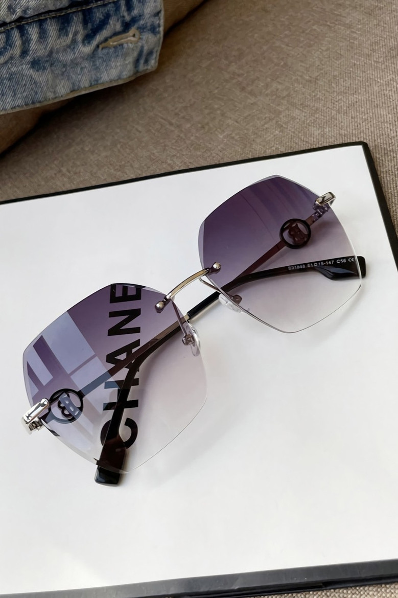 One Pc New Stylish Six Colors Hexagon Shape Metal Frame Letter Glasses Legs Polarized Uv Protection Sunglasses