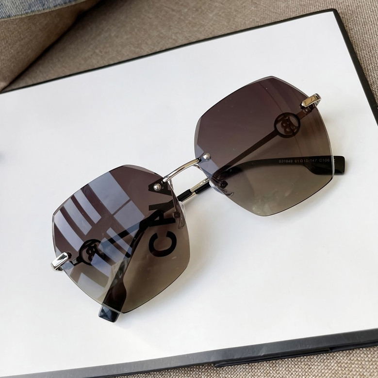 One Pc New Stylish Six Colors Hexagon Shape Metal Frame Letter Glasses Legs Polarized Uv Protection Sunglasses
