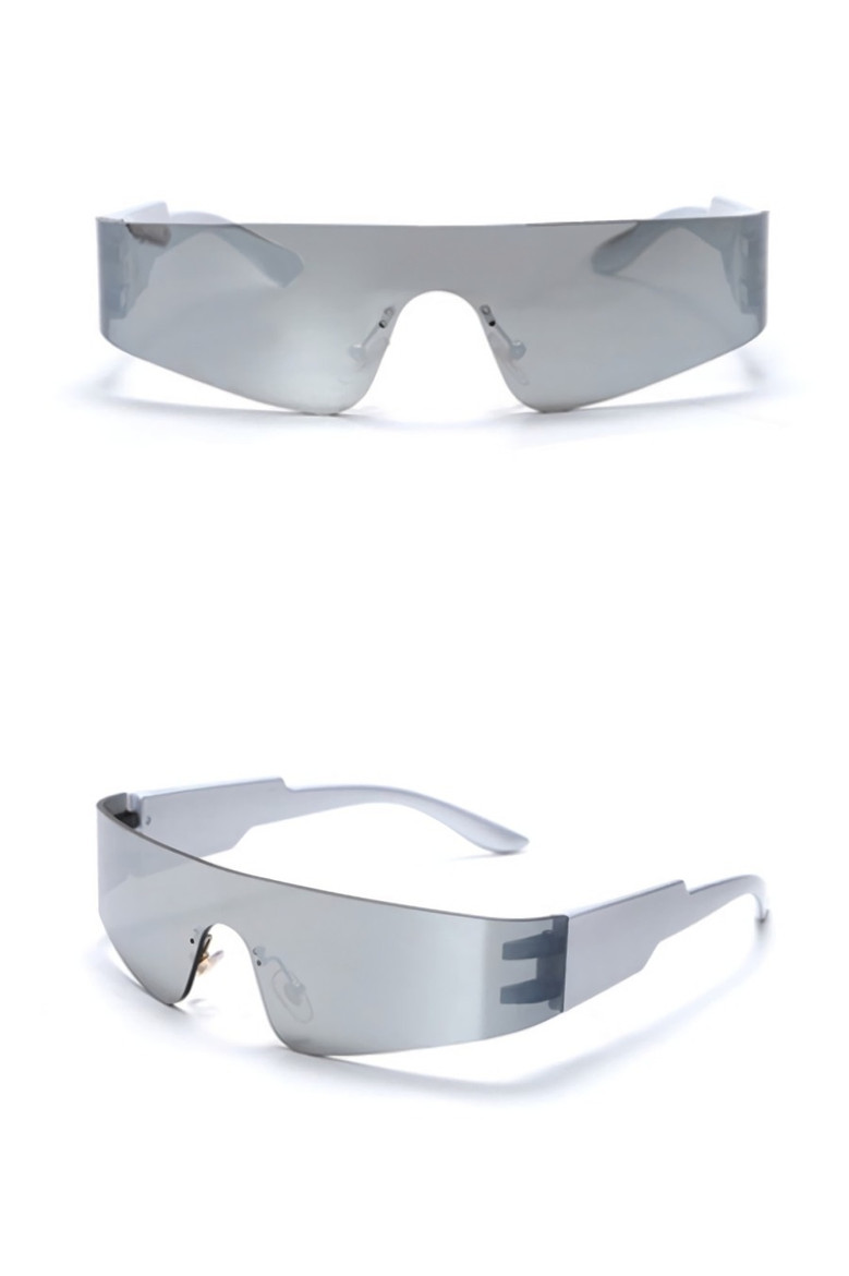 One Pc New Stylish Six Colors Sense Of Technology Frameless Plastic Glasses Legs Polarized Uv Protection Sunglasses