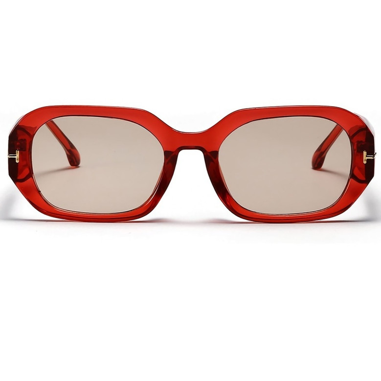 One Pc New Stylish Six Colors Square Shape Plastic Small Frame Polarized Uv Protection Sunglasses