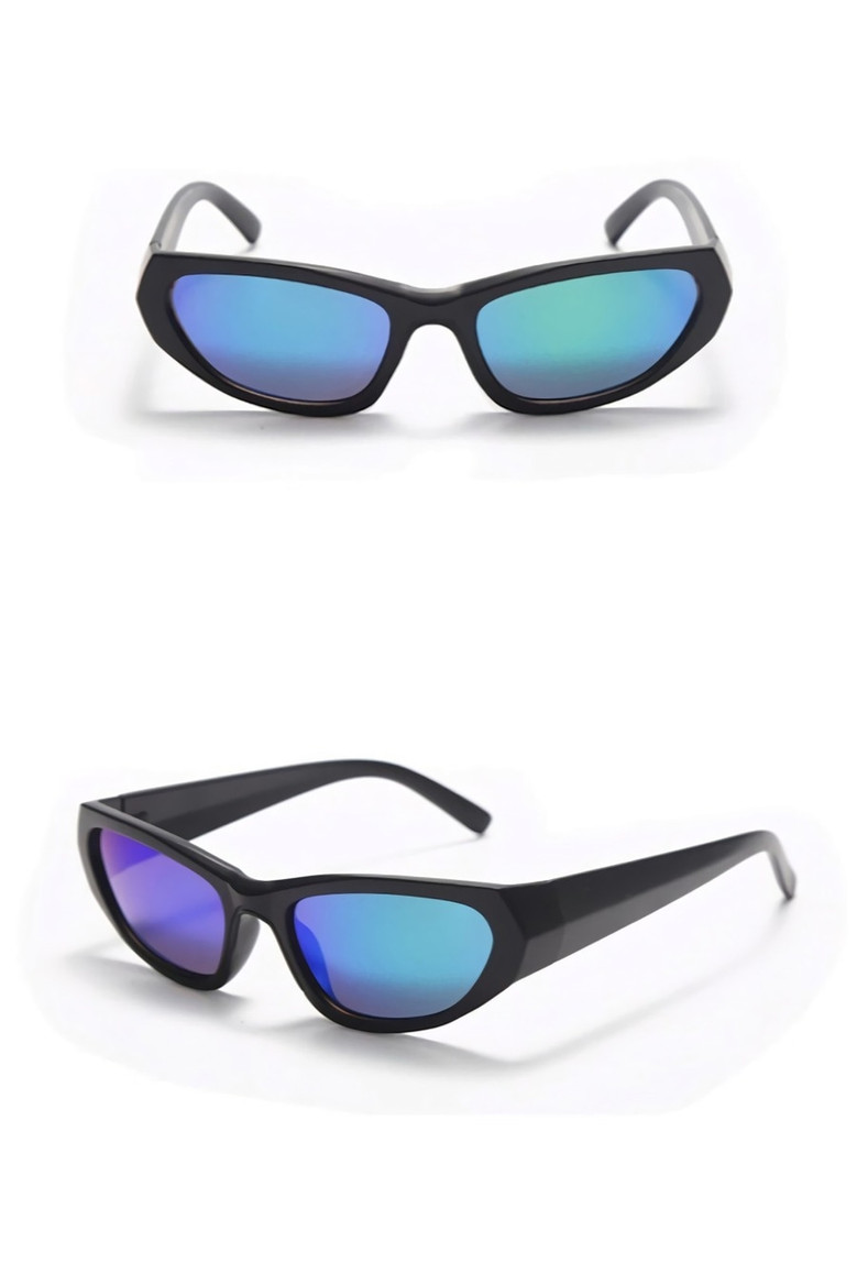 One Pc New Stylish Ten Colors Geometry Shape Plastic Small Frame Polarized Uv Protection Sunglasses