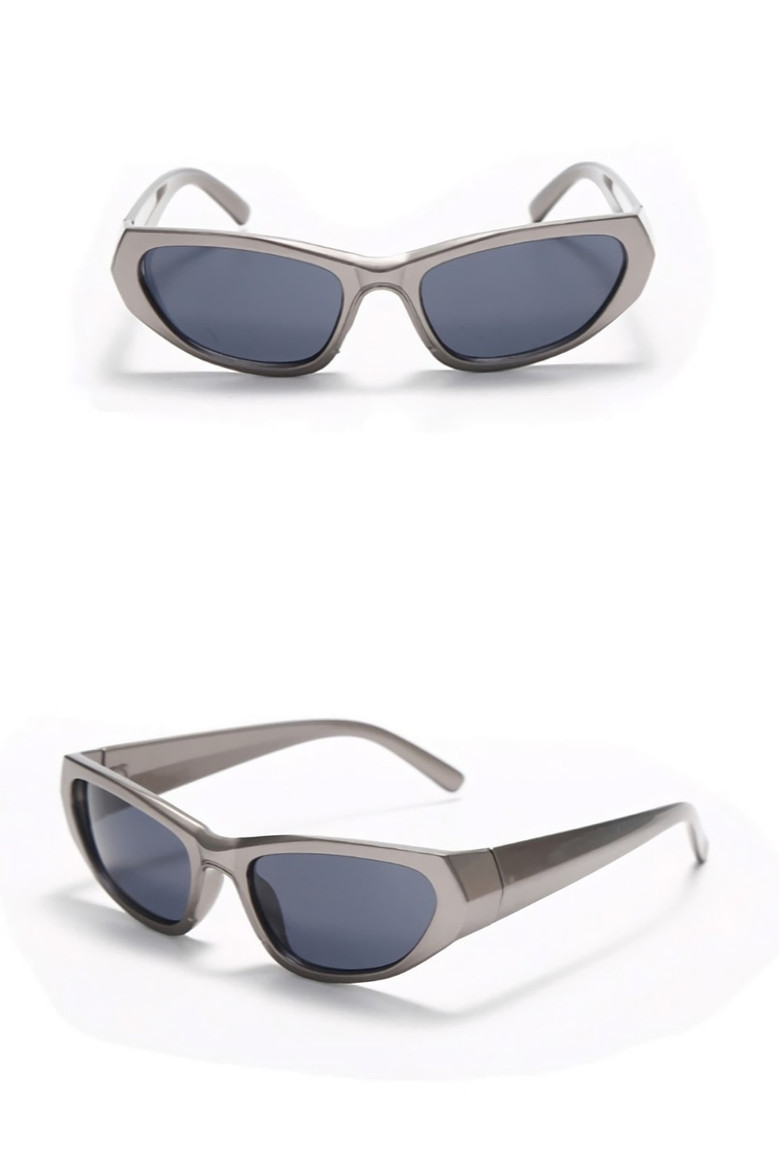 One Pc New Stylish Ten Colors Geometry Shape Plastic Small Frame Polarized Uv Protection Sunglasses