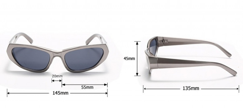 One Pc New Stylish Ten Colors Geometry Shape Plastic Small Frame Polarized Uv Protection Sunglasses